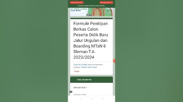 TUTORIAL Pengisian formulir pendaftaran PPDB online MTs N 6 Sleman TP 2023/2024