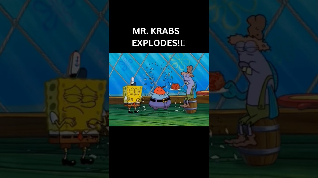 Mr Krabs EXPLODES! #shorts #spongebob #mrkrabs - YouTube