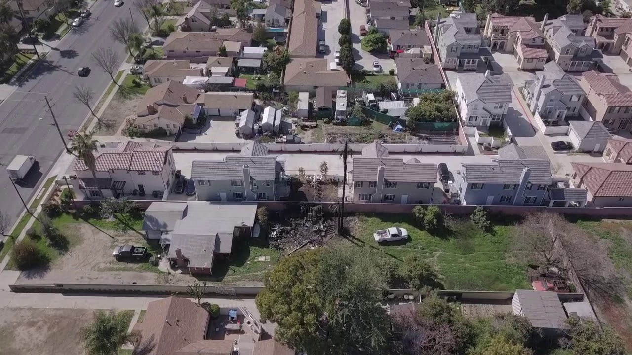 Remains of house fire in Bellflower CA YouTube