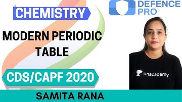 Modern Periodic Table | Chemistry | Target CDS/CAPF/NDA/AFCAT 2020-2021