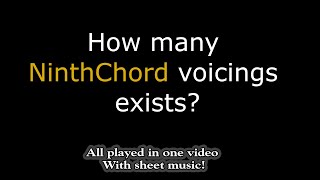 All major Ninth Chord Voicings in 1 minute!