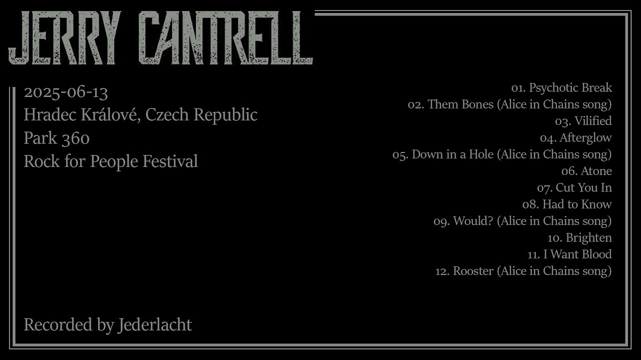 Jerry Cantrell LIVE Full Show - Rock for People Festival, Czech Republic 2025