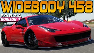 Forza horizon 3 race build of the ferrari 458 including liberty walk
widebody kit. it will be interesting to see how this beauty performs
on roads! r...