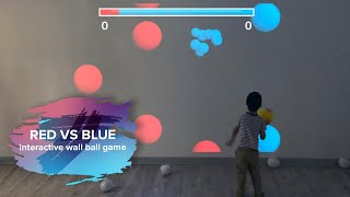 Red Versus Blue Interactive Wall-Ball Game From Lumoplay