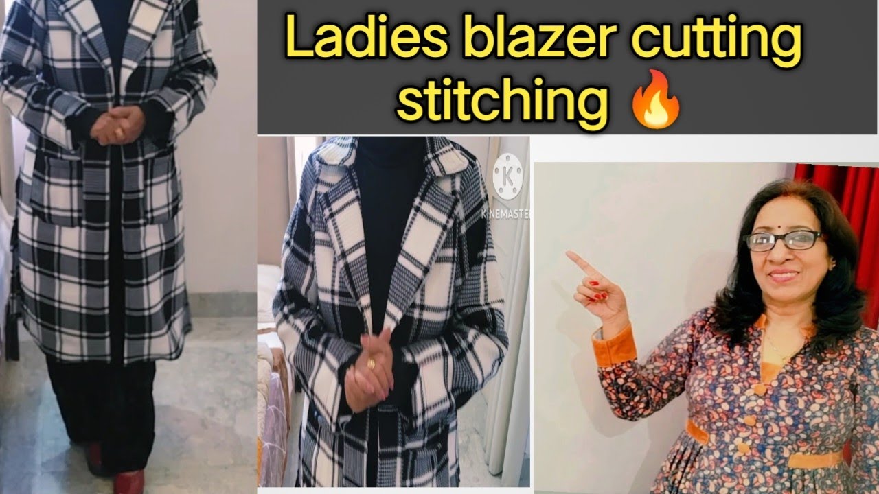 Insta viral ladies blazer cutting stitching 🧥 trending long coat ki perfect cutting stitching 🔥🔥