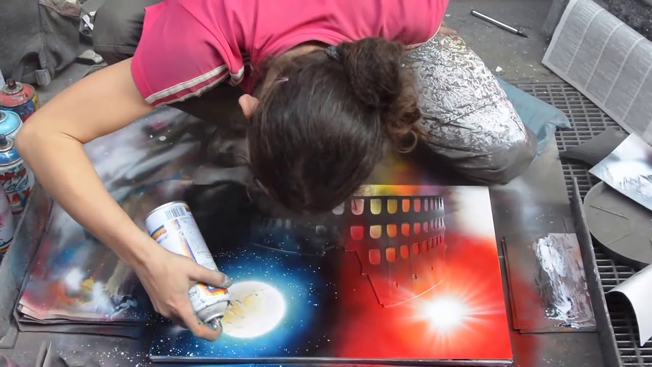 Amazing Spray Paint Art Times Square New York City