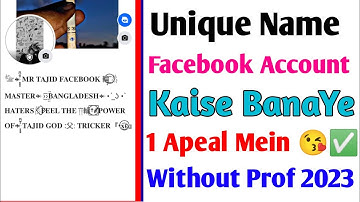 How To Create Unique Name Facebook Account 2023 Long Reactor Stylish Name Facebook Account 2023