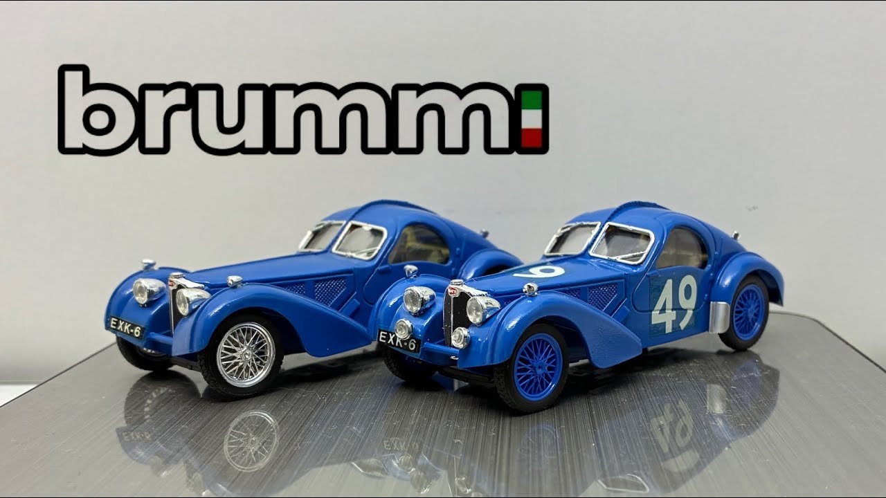 Review of models Bugatti Type 57S Coupe 1934. 1:43 Brumm - YouTube