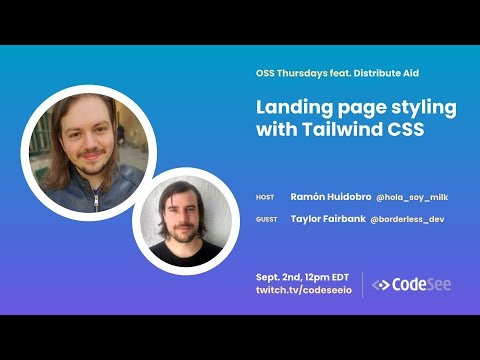 Landing page styling with Tailwind CSS and CodeSee Maps reveal - YouTube