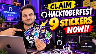 Get 9 Stickers Almost Instantly in Hacktoberfest 2026 | Hacktoberfest Swags 2026 #hacktoberfest