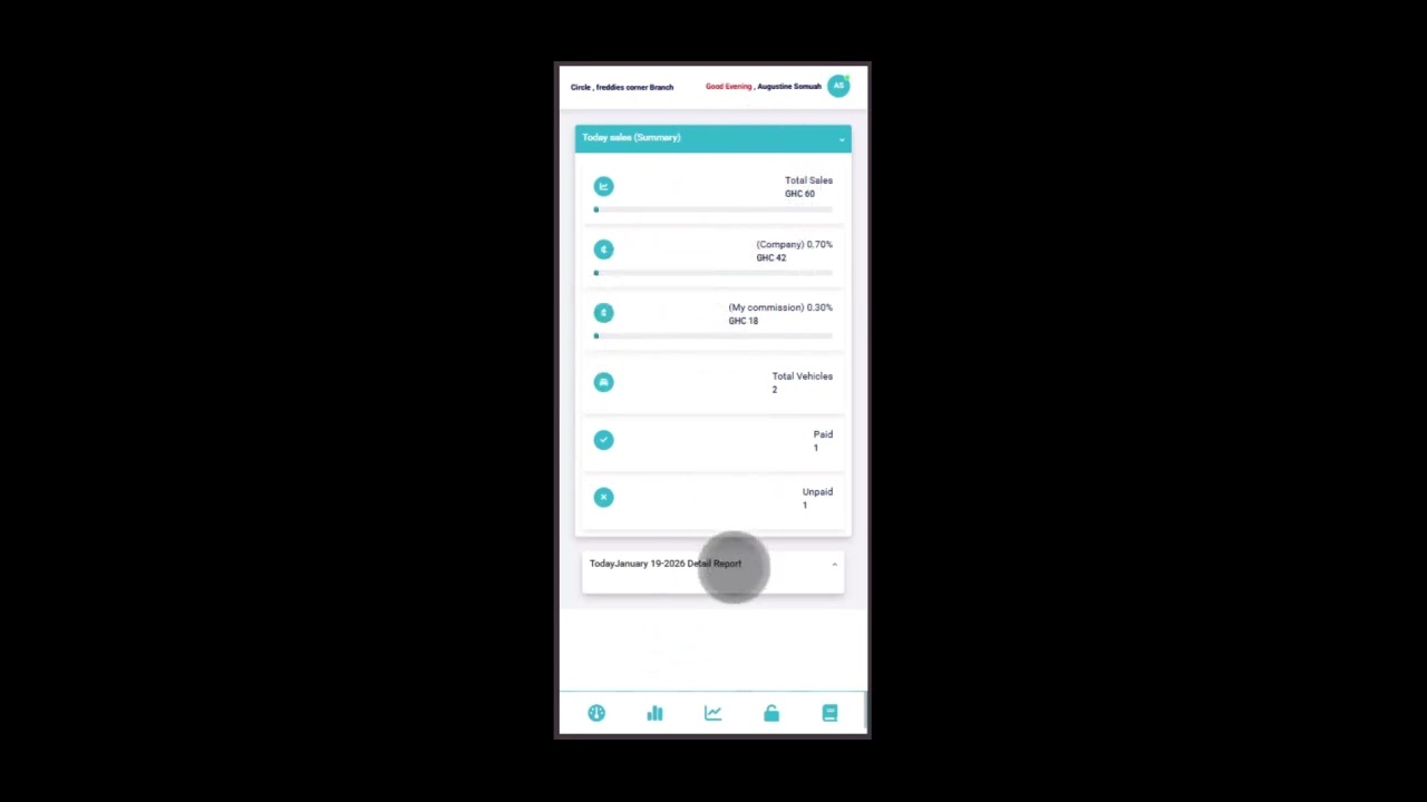 View today's sales report 