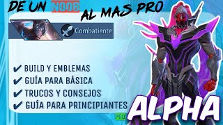 ✔COMO USAR ALPHA + HISTORIA🤖// Héroes para principiantes// Guía de Alpha// Mobile Legends Bang Bang