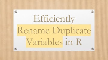 Efficiently Rename Duplicate Variables in R