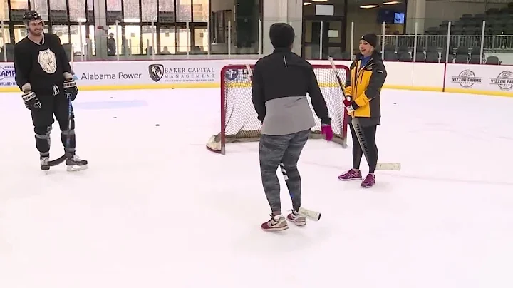 Eunice and Steph hit the ice with the Birmingham B...