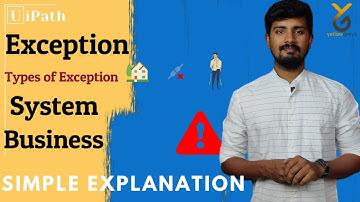 What is an Exception? System Exception vs Business Exception |SimpleExplanation| yellowgreys-YouTube