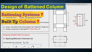 Design of Battened Column | Design of Battening System | Design Procedure for Built up Column