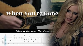 PDF Sample When You're Gone - Avril Lavigne Fingerstyle Guitar guitar tab & chords by Yuta Ueno.