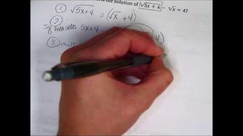 Algebra II   6 5 Solving Square Roots and Radical Expressions video 3