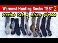 Warmest Hunting Socks TEST Part 2 Bison Yak Merino Alpaca Electric 