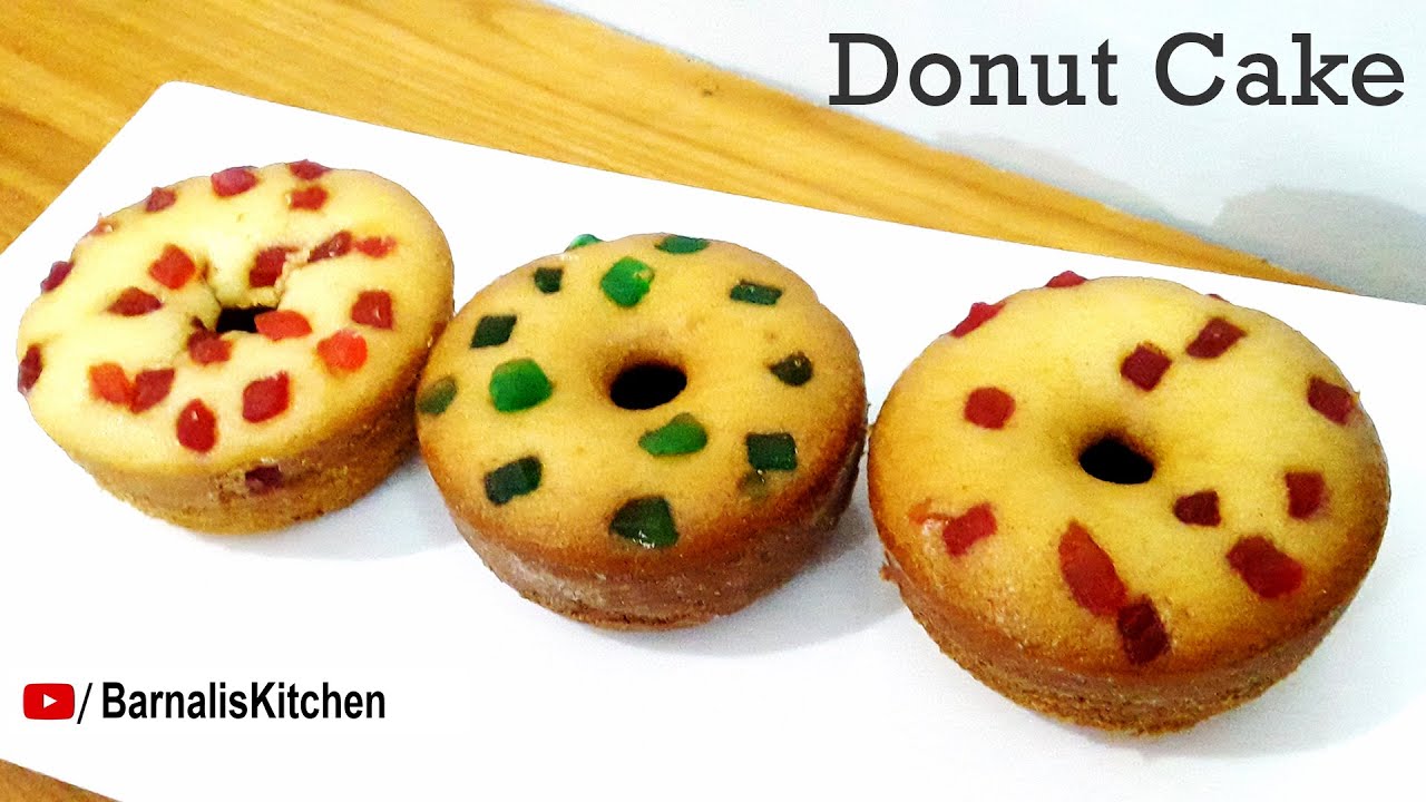 Donuts Eggless Doughnut cake Recipe Eggless Donut Cake Cake