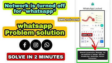 How to fix network is turned off for whatsapp you can modify problem || enable data usage Whatsapp