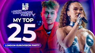 🇬🇧 London Eurovision Party 2026 My Top 25 (London Pre Party)