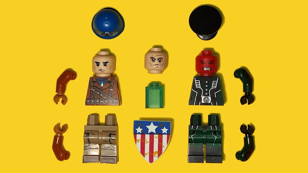 LEGO Captain America & Red Skull | The First Avenger | Unofficial Minifigure | Marvel