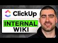 How to Create INTERNAL WIKI in ClickUp (Easy Guide 2026)