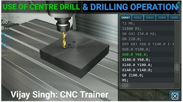 # USE OF CENTRE DRILL & DRILLING OPERATION VMC MACHINE WITH PRACTICAL BY VIJAY SIR 8750725636