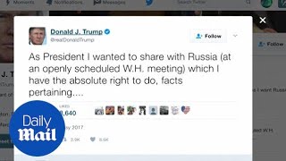 Trump defends his decision to share classified intel with Russia - Daily Mail