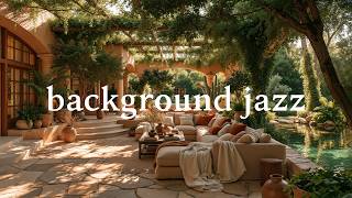 Your Morning in a Cozy Garden | Relaxing Background Jazz for Reading, Rest and Unhurried Moments