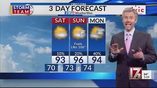 Friday NC Forecast August 11 2023 Wes Hohenstein