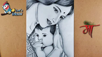 How to Draw Mother with Baby || Mother's Day Drawing || Pencil sketch || Sudip drawing Academy
