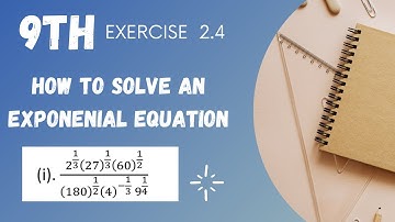 9th Math Science Group- Chapter 2 Exercise 2.4 Question 3 Simplify using law of exponents Part-1