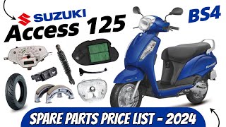 Suzuki Access 125 (BS4) Spare Parts Prices ♐ | ONLINE SHOPPING HOME DELIVERY 🚚🇮🇳 +91 98932 35053