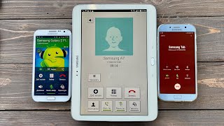 Battle Of Incoming Calls On Tablet And Phone Samsung Tab 4 Two Samsung S7A7