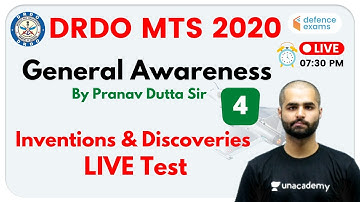 7:30 PM - DRDO MTS 2020 | General Awareness | GK by Pranav Sir | Inventions & Discoveries LIVE Test