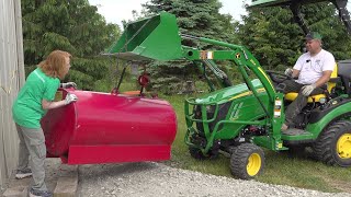 CHEAP DIY Diesel Fuel Storage, Deere 1025R Heavy Lifter