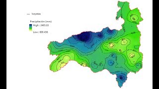 Crear un mapa de isoyetas e isotermas en ArcGIS