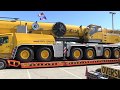 Up-close Detailed Look At A Grove GMK 6300L Crane Hauled By Performance Transport TFK 2017