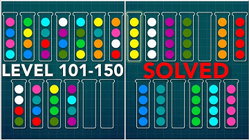 Ball Sort Puzzle Level 101 - 150 | Complete Level | Solved
