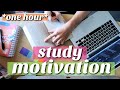 study motivation: ONE HOUR STUDY WITH ME IN REAL TIME (with lo-fi music)