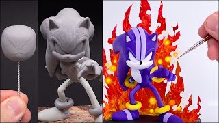 How to make Dark Spine Sonic with Clay / Sonic and the secret rings [kiArt]