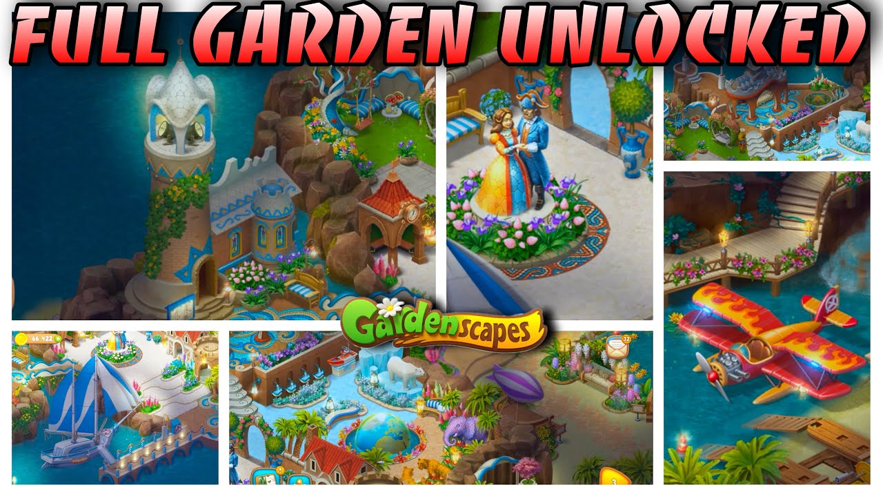 Gardenscapes full garden All Map's Complete Garden scapes hack YouTube