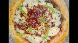 চুলায় তৈরি বিফ পিজ্জা রেসিপি ।without oven Beef pizza recipe।।#beef pizza.stove bake beef pizza.