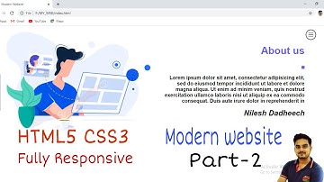 How to make modern website using html css fully responsive Part-2