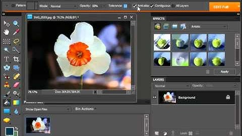 Photoshop Elements 9.0 Tutorial Using the Paint Bucket Tool Adobe Training Lesson 9.2