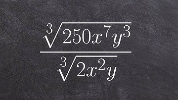 Dividing two radical expressions together by dividing them first