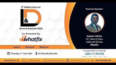 8th Edition Future of L&D Summit and Awards 2022 - Future of learning