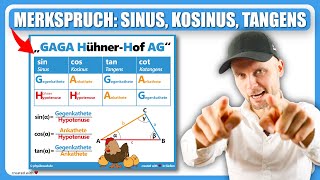 So merkst du dir Sinus, Kosinus & Tangens - Merkspruch + Übungsaufgabe